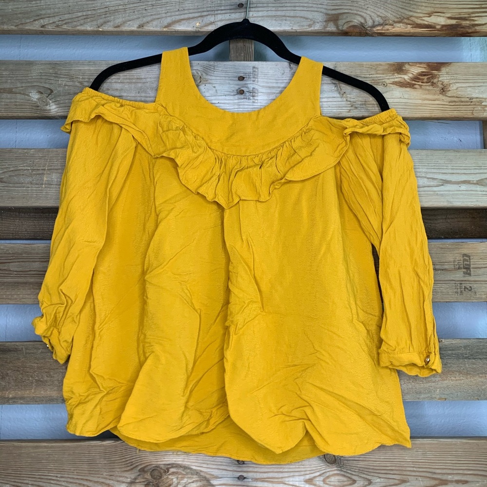Anthropologie Open-shoulder blouse